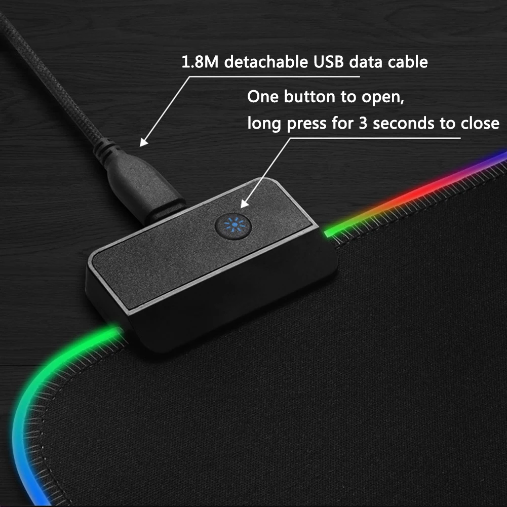 Светящийся игровой коврик для мыши с RGB Подсветкой|Коврики мышей| |