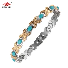 Moocare нержавеющая стальной магнитный браслет богемный для женщин модные ювелирные изделия из бисера Дамы Цепочка на запястье аксессуары