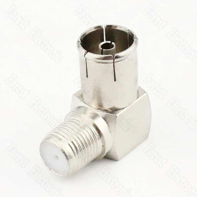 

F Head Female To RF Female Connector Imperial RF TV Connector Angle Copper