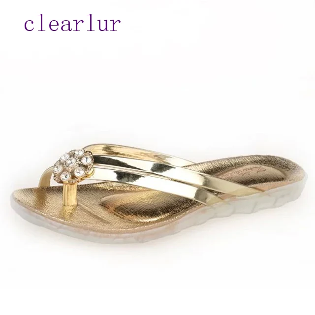 

Rhinestone toe ring summer flat sandals women hot fashion open toe slippers slippers beach shoes C0353