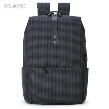 

USB Unisex Design Backpack Book Bags for School Shoulder Student Bag Casual Rucksack Daypack Oxford Canvas Fashion Man Backpacks