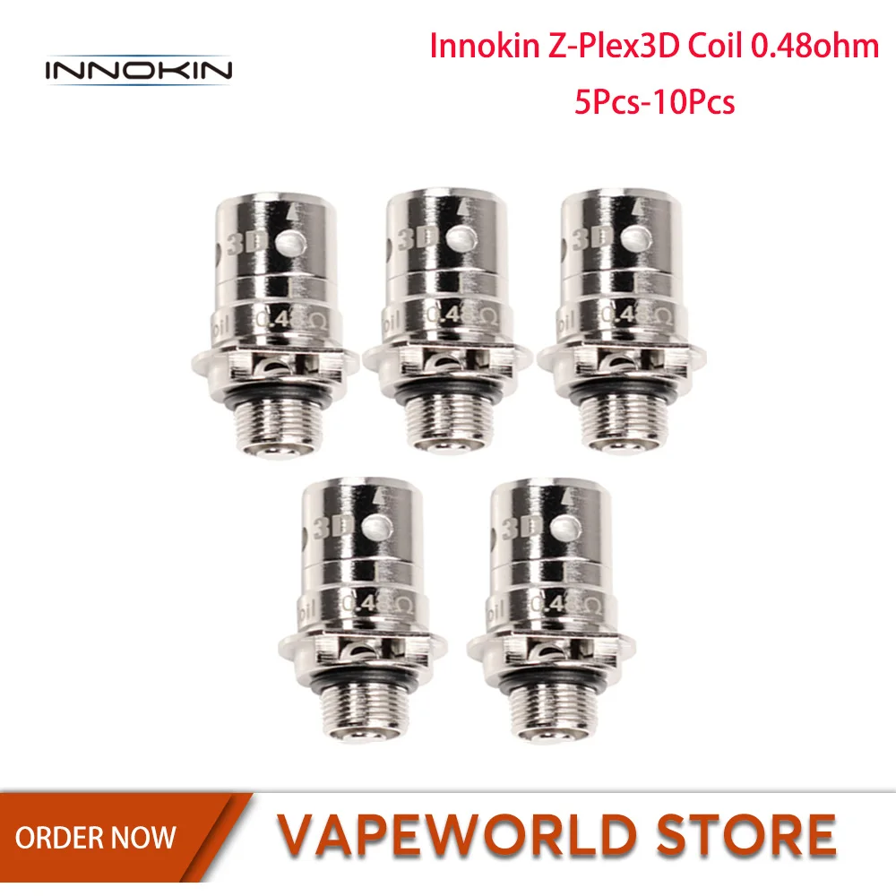 

5Pcs 10Pcs Original Innokin Z-Plex3D Coil 0.48ohm 2ML For Innokin Zlide Vape Tank Atomizer Electronic Cigarette Accessories