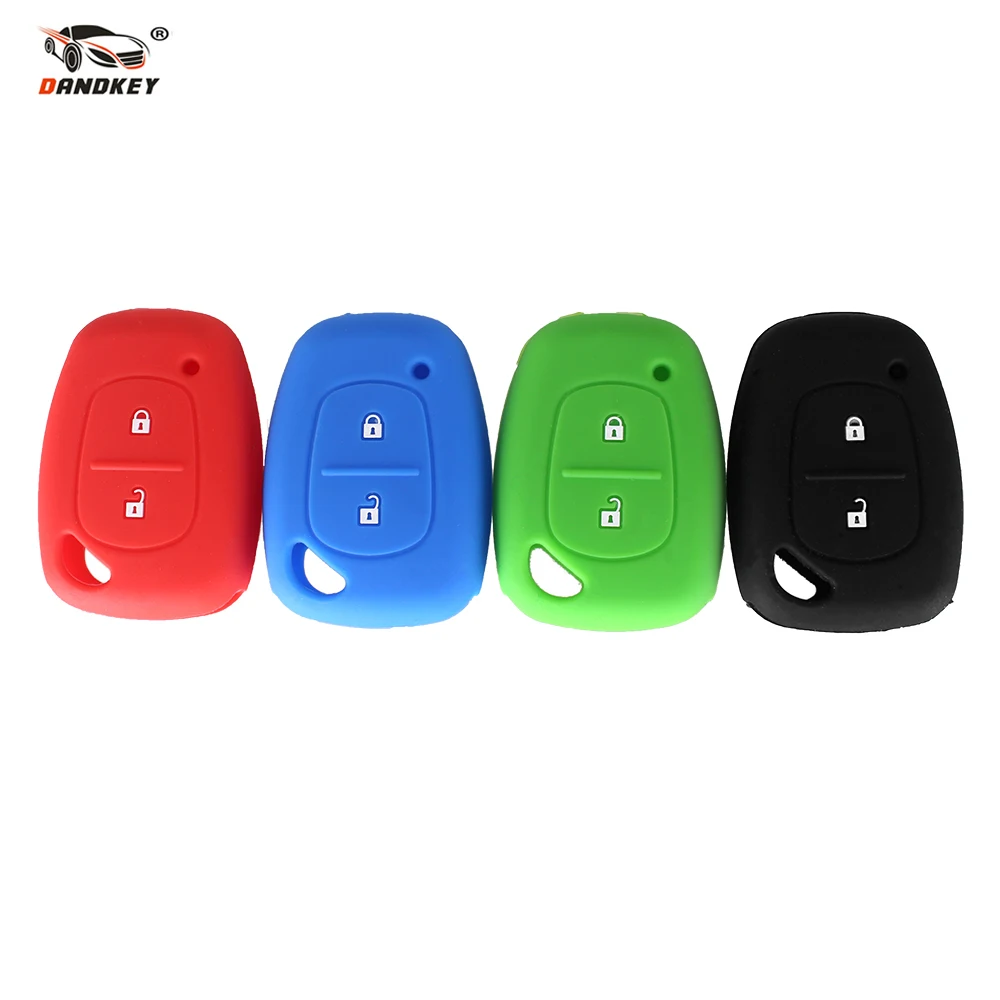 

DANDKEY 2 Buttons Silicone Car key Fob Cover Case For Renault Vivaro Movano Traffic Master Kangoo For Nissan Opel