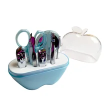 9 шт. маникюрный набор из нержавеющей стали ножницы для ногтей путешествия/домашний набор для маникюра и педикюра