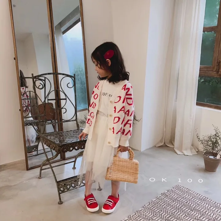 

Girls'Spring Garment New Kids' Wear Children's Knitted Shirts Girls'Knitted Open Shirts