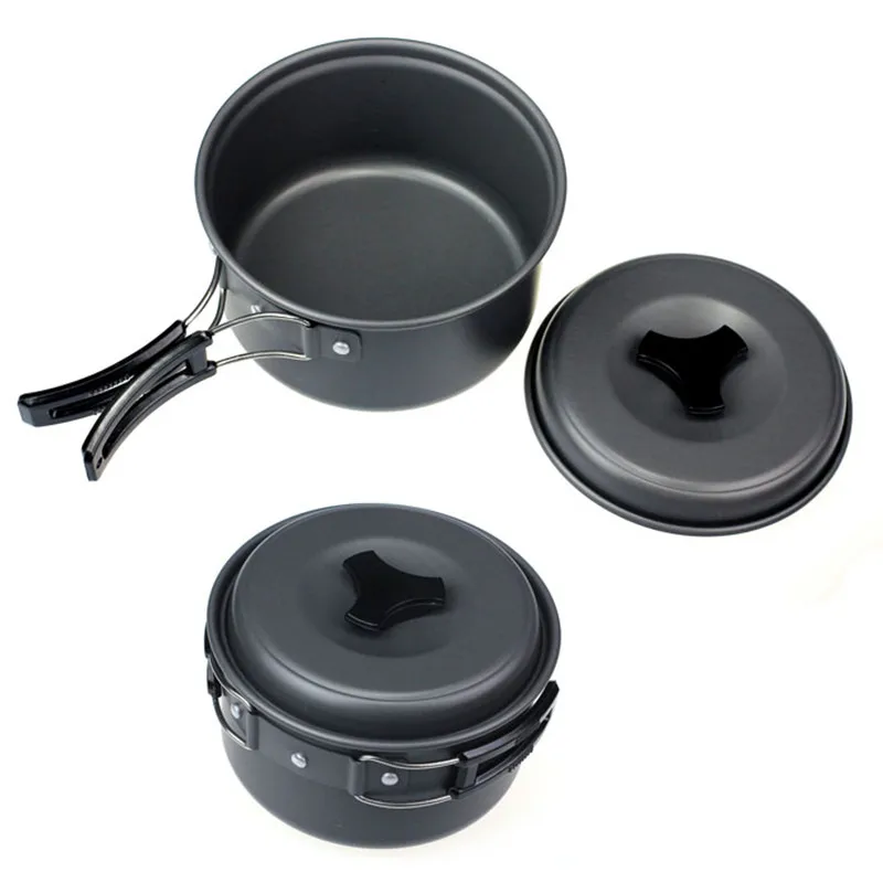 

1Set High Quality Outdoor Camping Hiking Cookware Backpacking Cooking Picnic Bowl Pot Pan #FC28