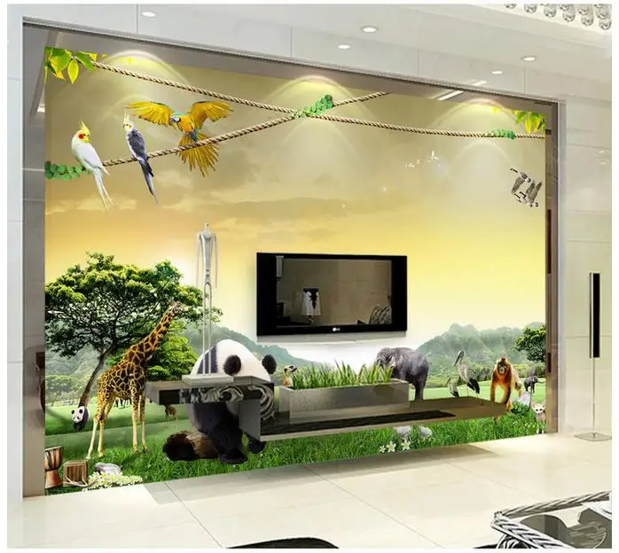 Papel Pintado 3d Murales Personalizados 3d Papel Tapiz Animal