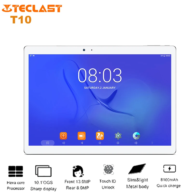 Teclast мастер T10 10 1 &quotпланшетный ПК с системой андроида и 7 0 MTK8176 гекса Core ГГц 4 Гб + 64