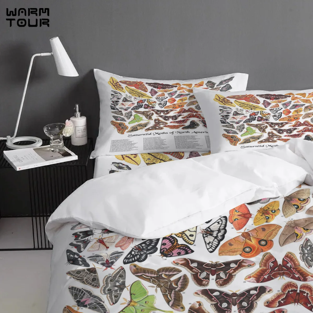 WARMTOUR пододеяльник Saturniid Moths из Северной Америки набор пододеяльников 4 комплект постельного белья для кроватей