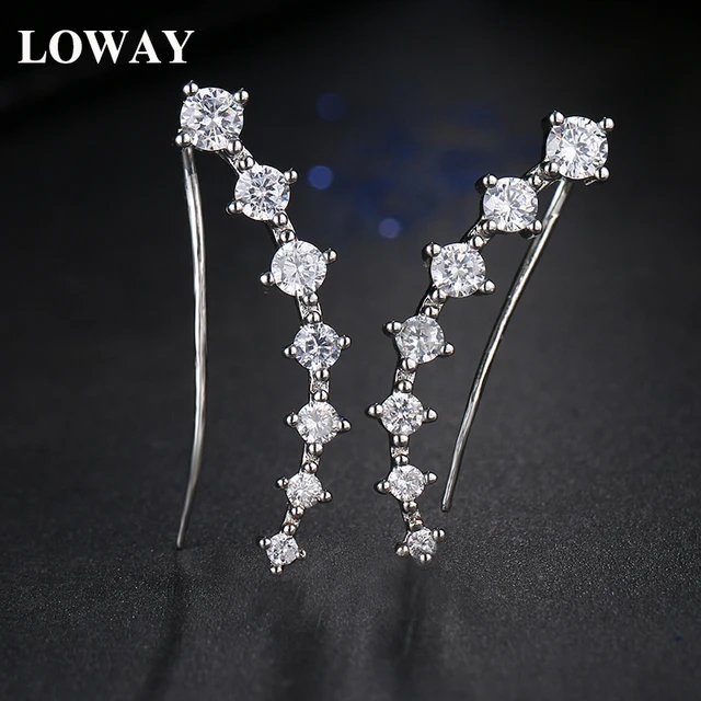 Loway Trendy Luxury Earring Jackets Wedding Aaa Cz Fashion Shining Loway Trendy Luxury Earring Jackets Wedding Aaa Cz Fashion Shining Jewelry For Women Party Dropshipping Factory