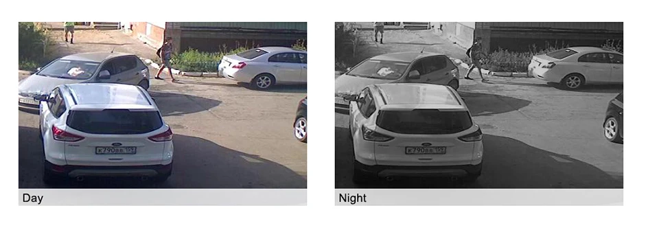 day and night of 7 inch wired video door phone intercom system