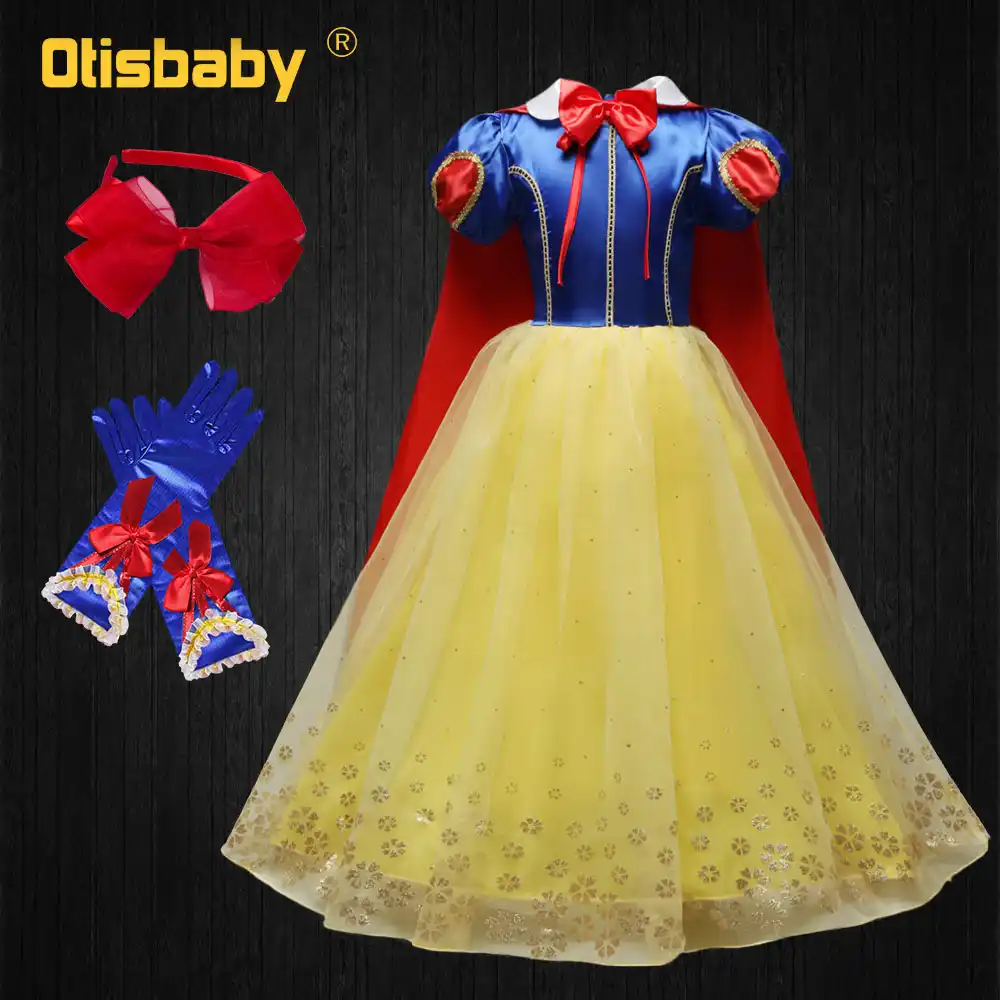 Vestido De Princesa Blanca Nieve Para Verano Disfraz Para Ninas Disfraces De Manga Ancha Con Abrigo Largo Para Fiesta Infantil Vestido De Lujo Para Cumpleanos Aliexpress