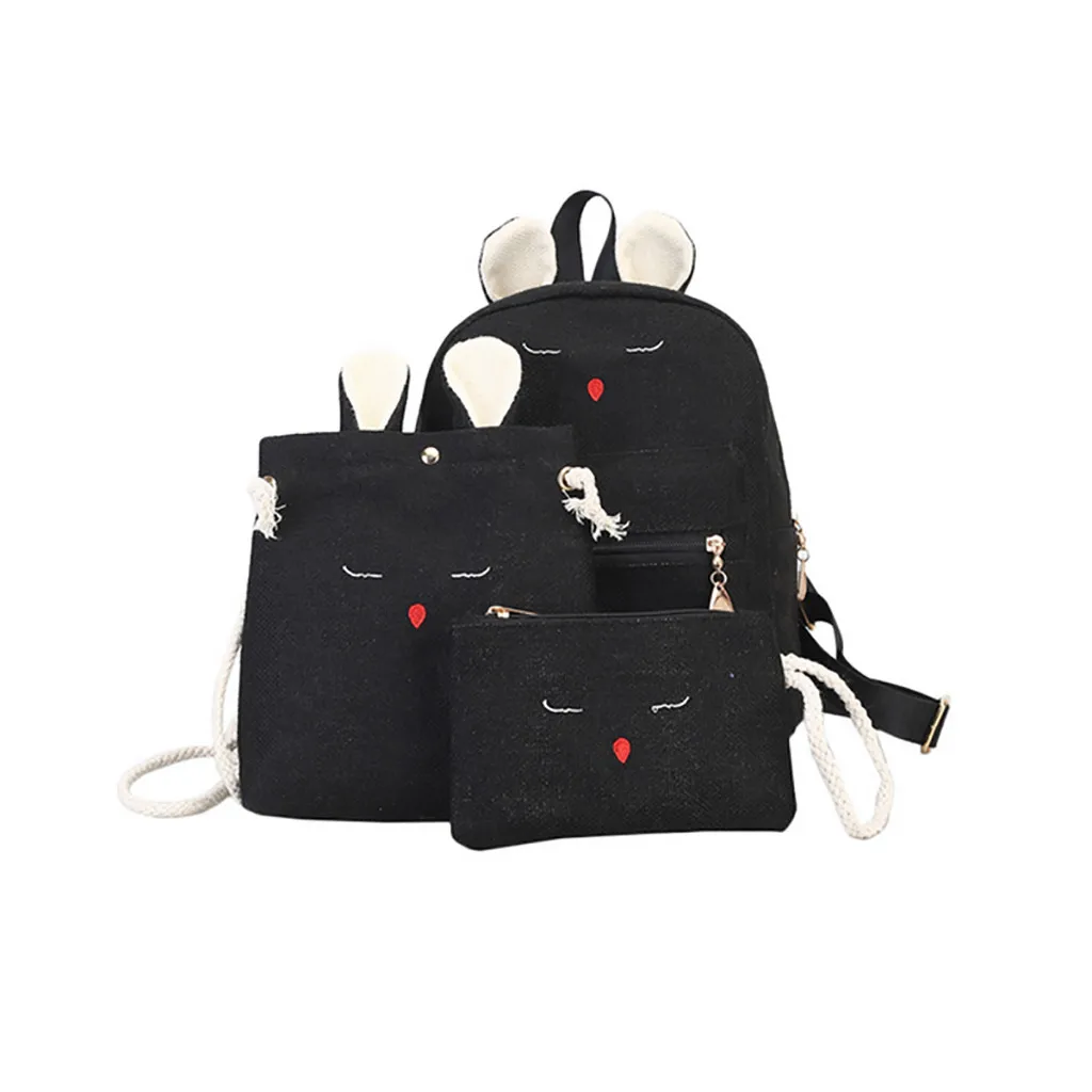 

MOLAVE Backpack fashion backpack Women 2019 Color Matching Wild Fashion Leisure Travel Bag Student Bag 3-piece Set pacakges 9514