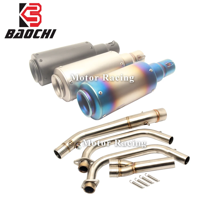 

Motorcycle Full Exhaust System Escape Muffler DB Killer Ship on Adapter Link Pipe for Yamaha YZF R25 R30 MT03 2014 2015 2016