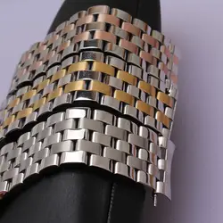 Новые высококачественные ремешки серебристый и смешанный цвет золото Rosegold 16 мм 18 мм 20 22 24 мм часы Бретели для нижнего белья Браслеты fit