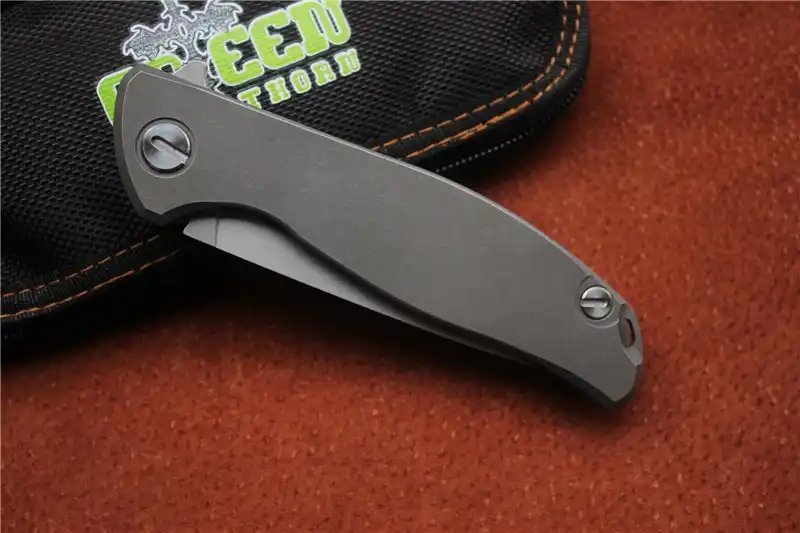 Складной нож Green thorn F95 Flipper титановый Карманный резец с плоской ручкой лезвие D2 TC4