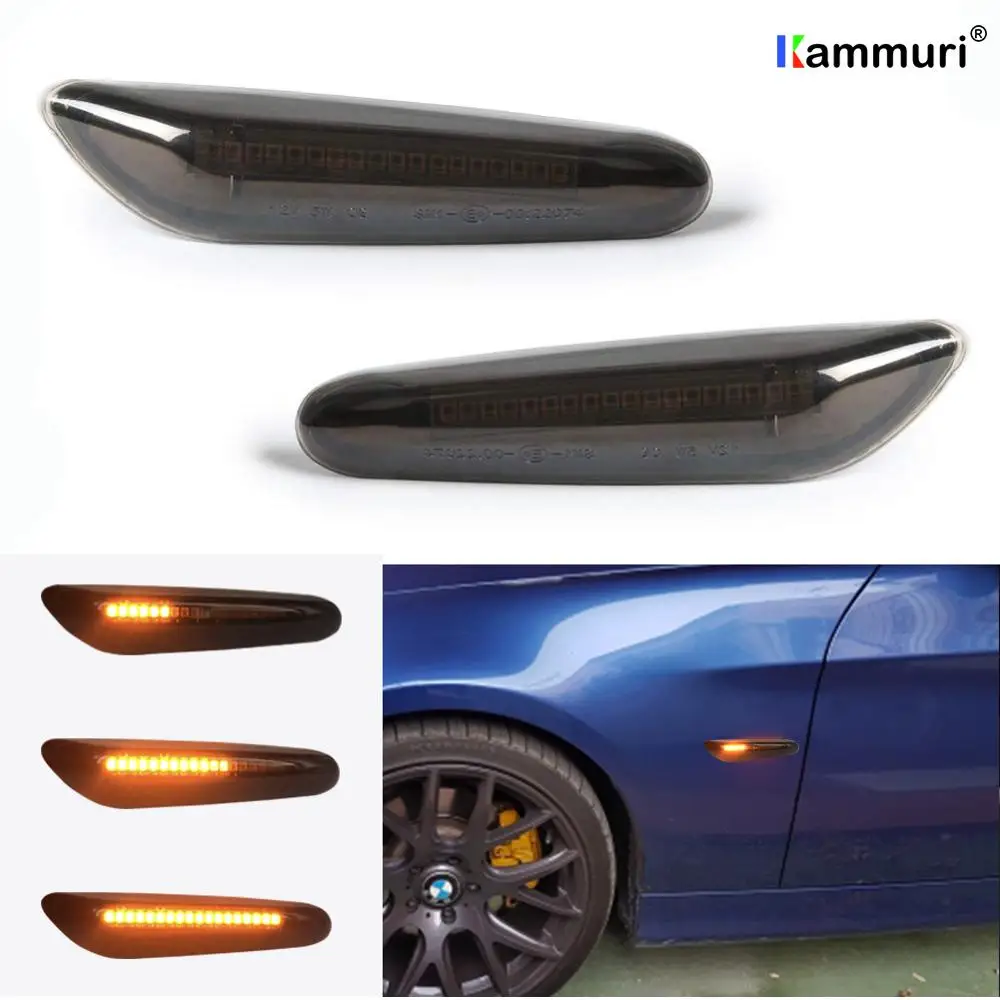 

1 Pair Car Turn Signal Lights LED Turn Indicator Blinker Lamp Signal Lamp Side Marker For bmw E90 E91 E92 E93 E60 E87 E82 E46