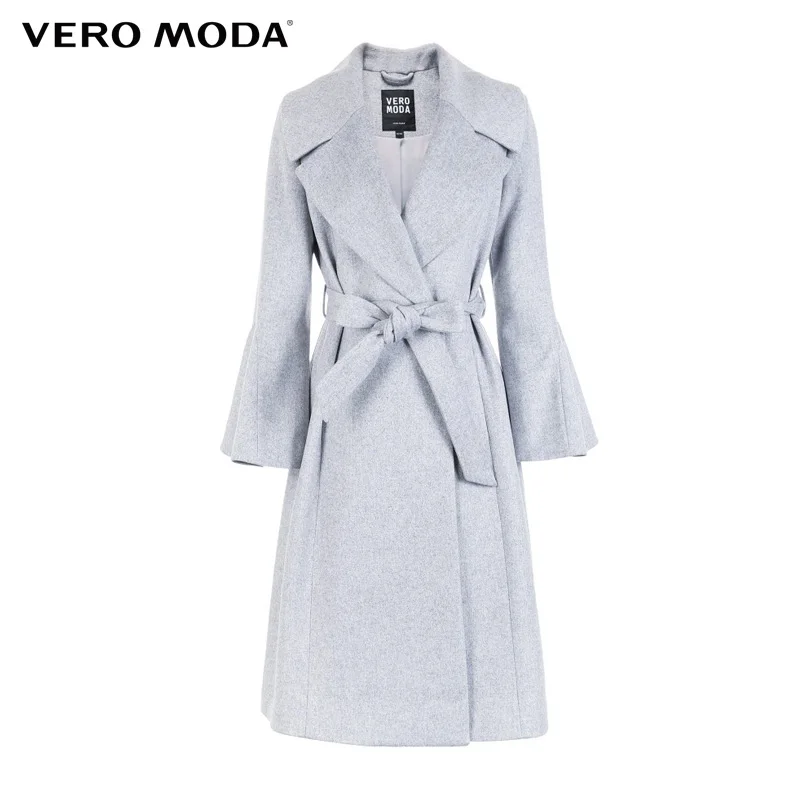 Vero Moda Фирменная Новинка wool51 % пригородных нагрудные с расклешенными рукавами