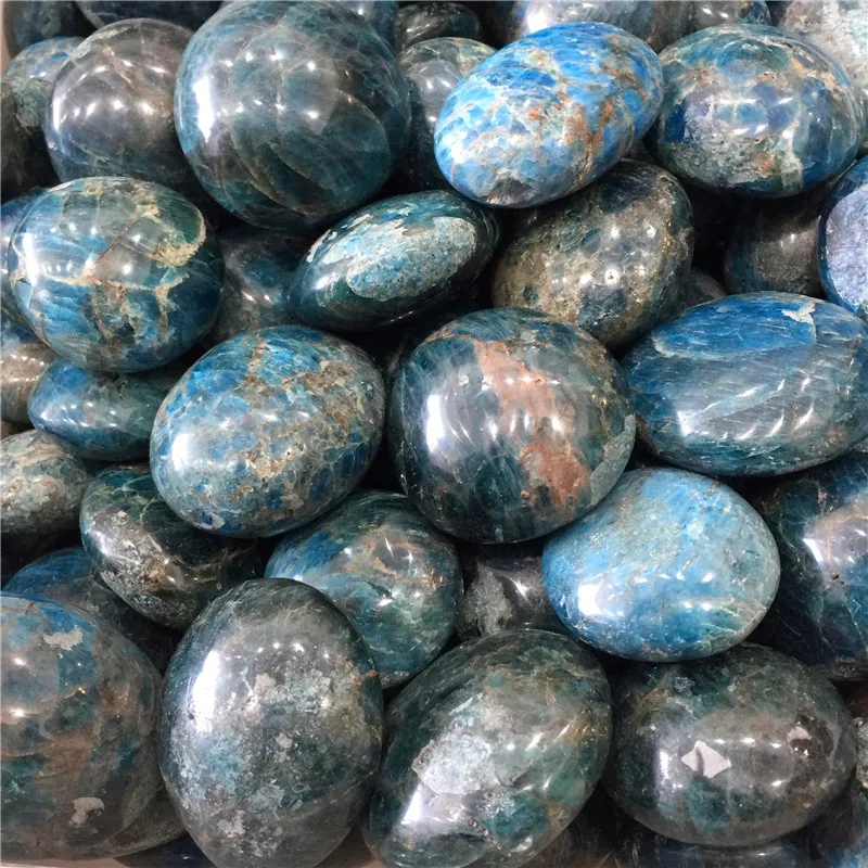 1 шт. Натуральный Синий Апатит пальмовый камень Сырье Драгоценный Камень Кристалл медитация Исцеление энергетический минерал