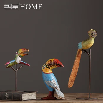 

Nordic American home accessories living room decoration TV cabinet entrance model room soft ornaments tropical toucan