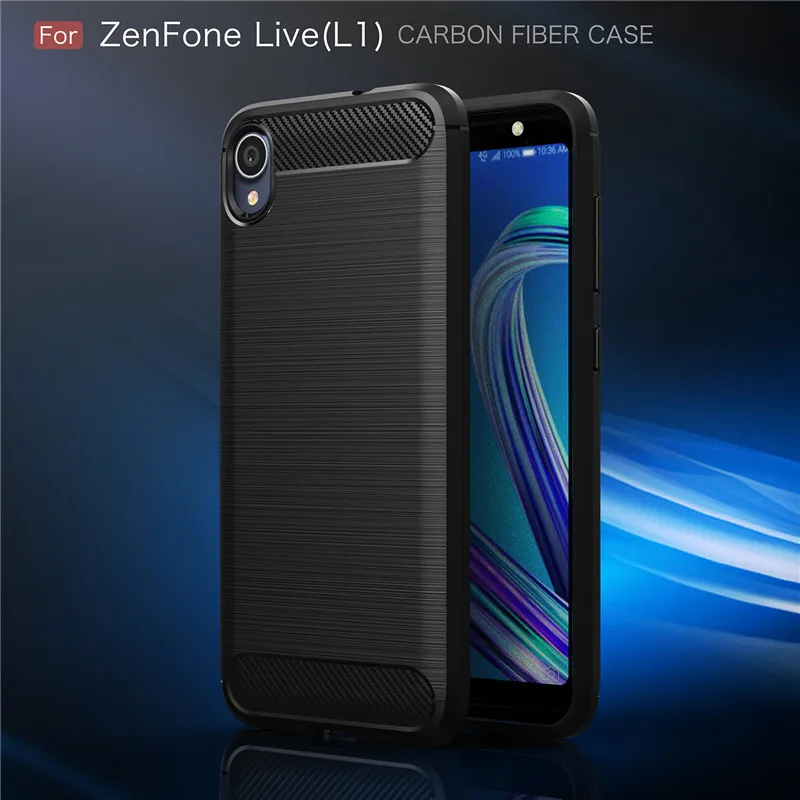 

ASUS Zenfone Lite L1 G553KL Cases Cover Carbon Fiber Texture Brushed Soft TPU Back Cover For ASUS Zenfone Lite L1 G553KL