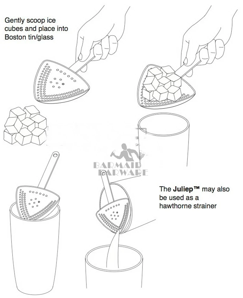 Барный Коктейльный фильтр из нержавеющей стали Julep для коктейльных напитков бармен инструмент