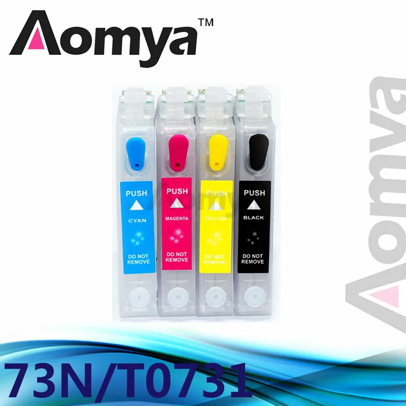 Многоразовый картридж Aomya 73N T0731 совместимый с Epson Stylus CX7300 CX8300 C79 C90 CX3900 CX3905 CX4905 T0731N |