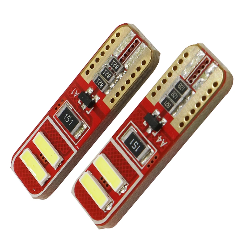 YSY NEW 100pcs T10 led canbus W5W t10 4smd 7020 7014 Light 4LED Bulb No error light Clearance Lights White | Автомобили и
