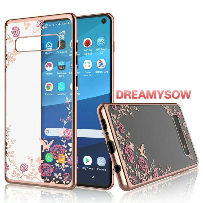 

Diamond Flower Silicone Phone Case for Samsung Galaxy A2 Core A70 A60 A40 A30 A50 M20 M10 A10 S8 S9 S10 E Plus Cover For A7 2018
