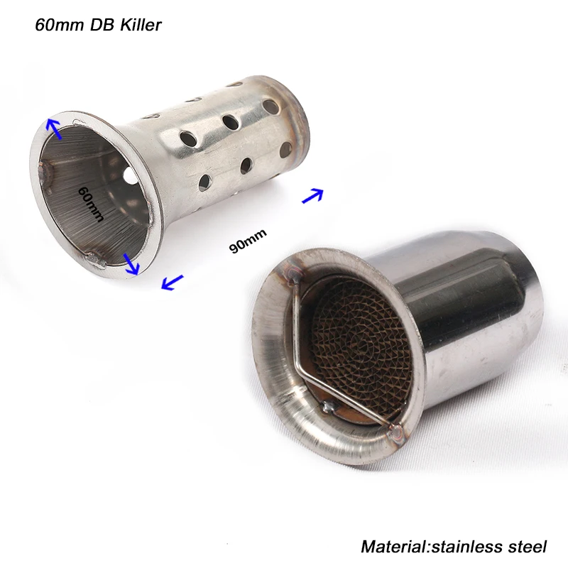 

Motocycle Exhaust DB Kiiler Silencer System Silp on for 60mm Modification Exhaust Muffler Pipe