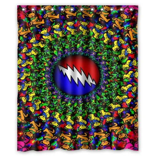 Grateful Dead Design Bathroom Waterproof Fabric Shower Curtain 60x72