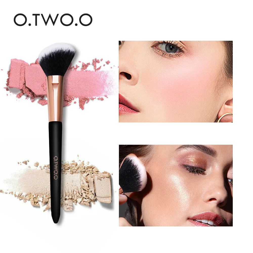 

O.TWO.O Makeup Brushes Face Contour Bronzer Easy To Carry Powder Soft Synthetic Hair Blush Make Up Brush With Beauty Box