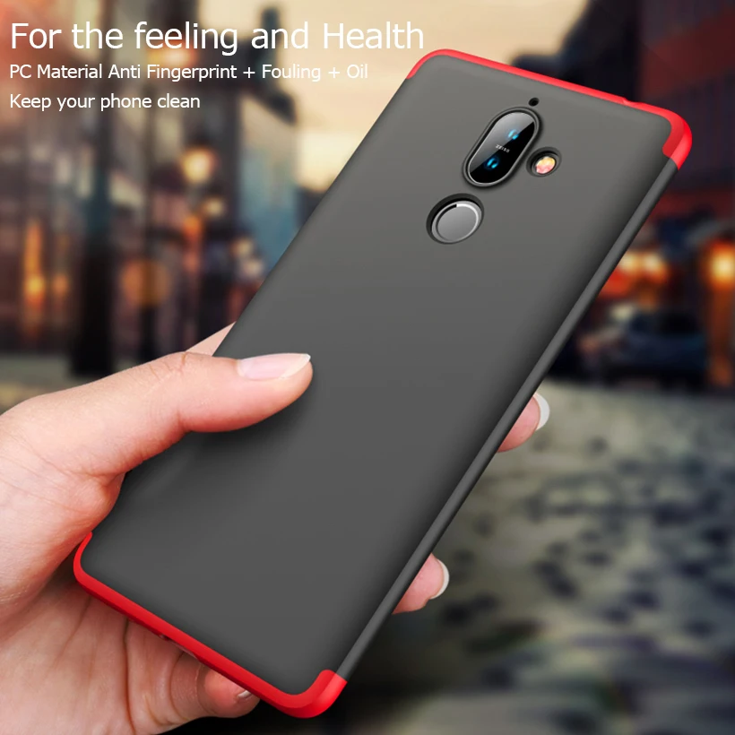 3 в 1 чехол для телефона Nokia 6 2018 Чехлы 7 plus чехлы на 360 градусов Защитная крышка 8 Plus X7