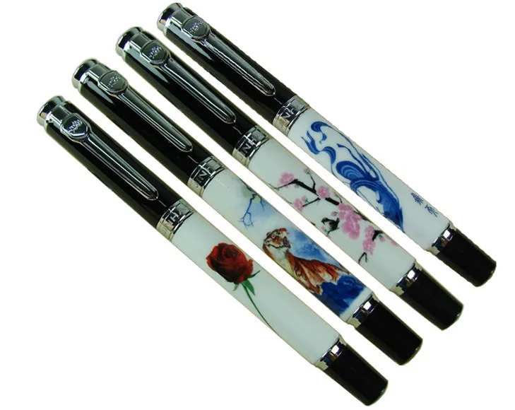 

24pcs/lot PORCELAIN TIGER Rollerball pen Or Fountain pen 4 Colors to choose Jinhao 8802 pens stationery Free Express Shipping