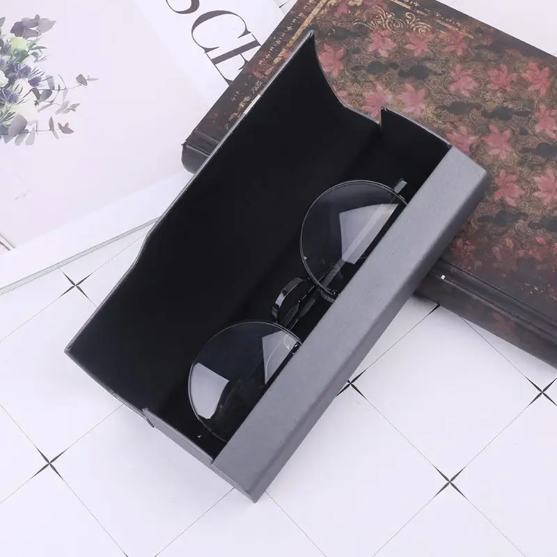 Модная Мужская и Женская креативная коробка для очков со стальной лентой ручной работы, высококачественный Чехол для очков для чтения, Черный Простой чехол для хранения, Новинка