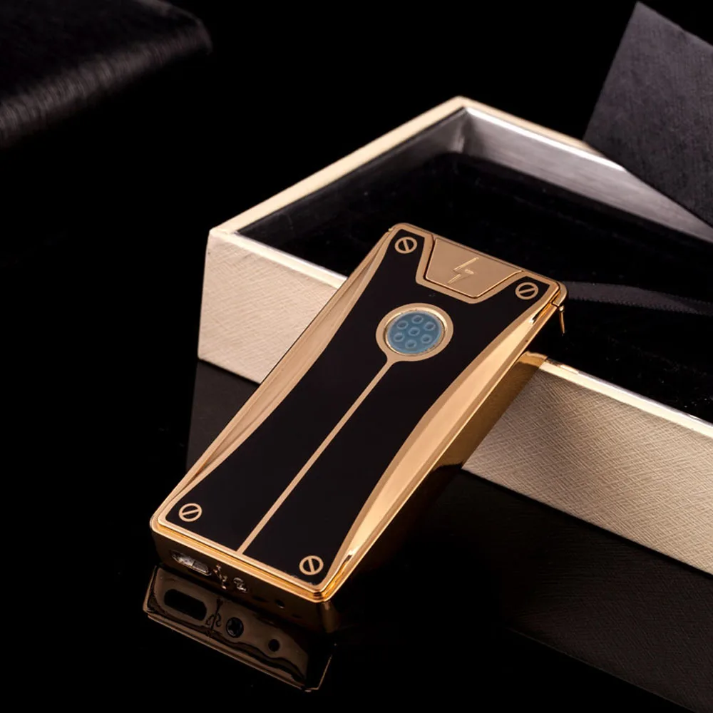 2018 Мужские Подарочные дуговые зажигалки Металлическая USB перезаряжаемая