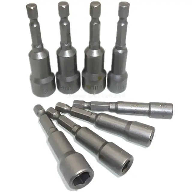 8pcs Driver Magnetic Nut Socket Adapter Adaptor Hex 8pcs Driver Magnetic Nut Socket Adapter Adaptor Hex Drill Bit 6mm 13mm Metric Impact Bits Shank New