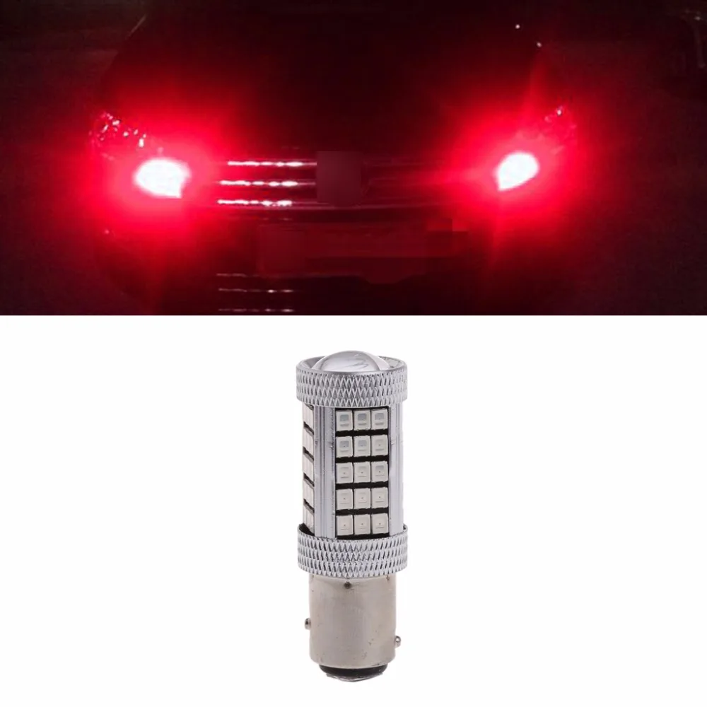 HNGCHOIGE Super Bright Red 1157 BAY15D 63 SMD LED Turn Brake Light Car