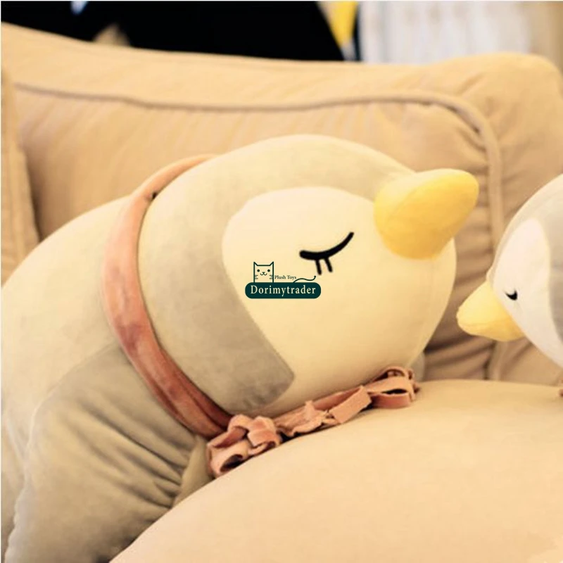 Dorimytrader pop lovely lying animal penguin plush pillow toy giant stuffed anime penguins doll cartoon pillow gift decoration 35inch 90cm DY61818  (3)