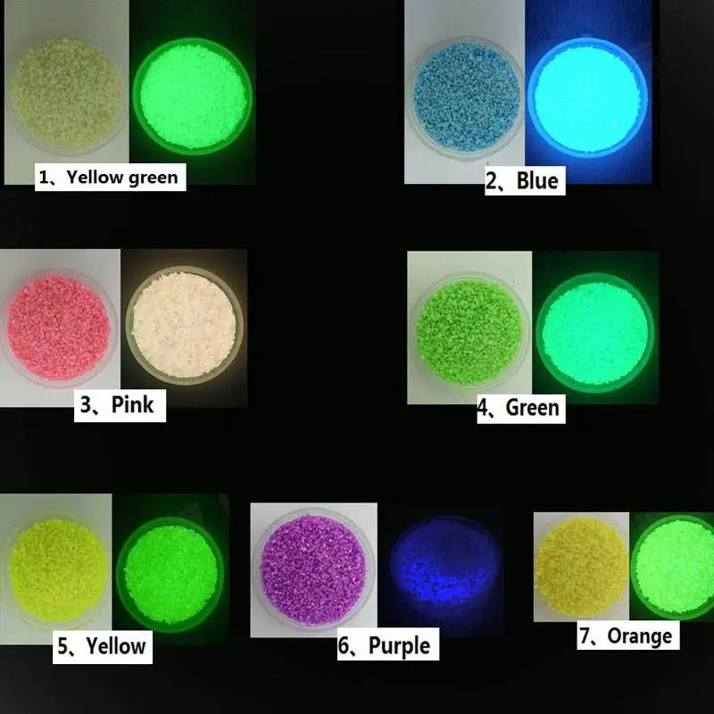 Аквариум светящийся песок ночной светящийся Темный Яркий светящийся флуоресцентный частицы аквариума украшения цвет улица барное