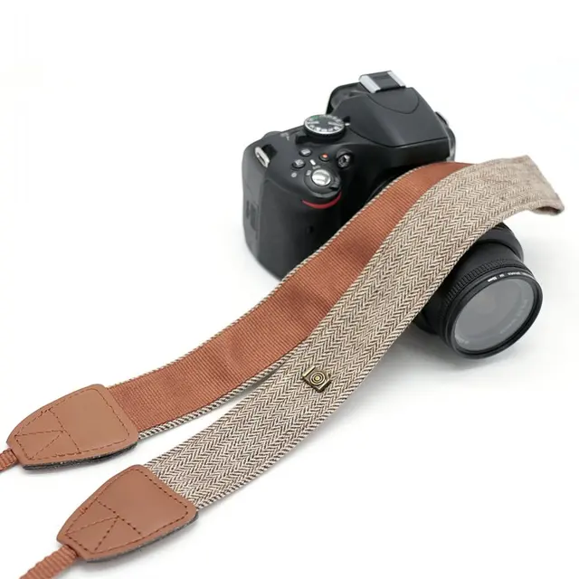 Camera Shoulder Strap Universal Adjustable Cotton Leather Neck Belt Weave Holder