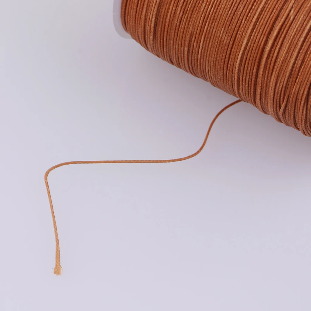 142 Yards 0.5mm Round Polyester Waxed Thread Cord Leather Sewing Hand Stitching Jewelry Craft