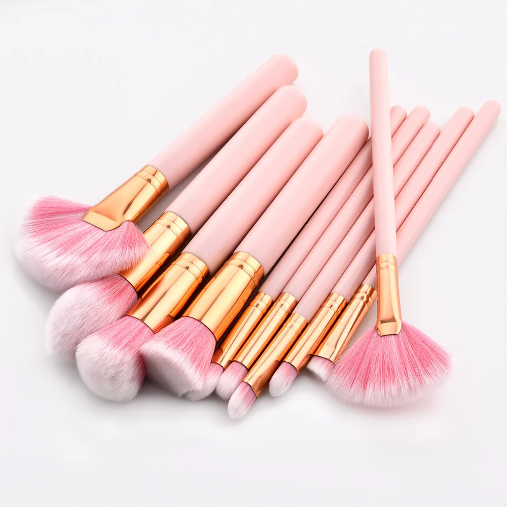 

4Pcs/10 PCS Makeup Brushes Kit Foundation Blending Powder Eyeshadow Contour Concealer Blush Cosmetic Makeup Set Tool