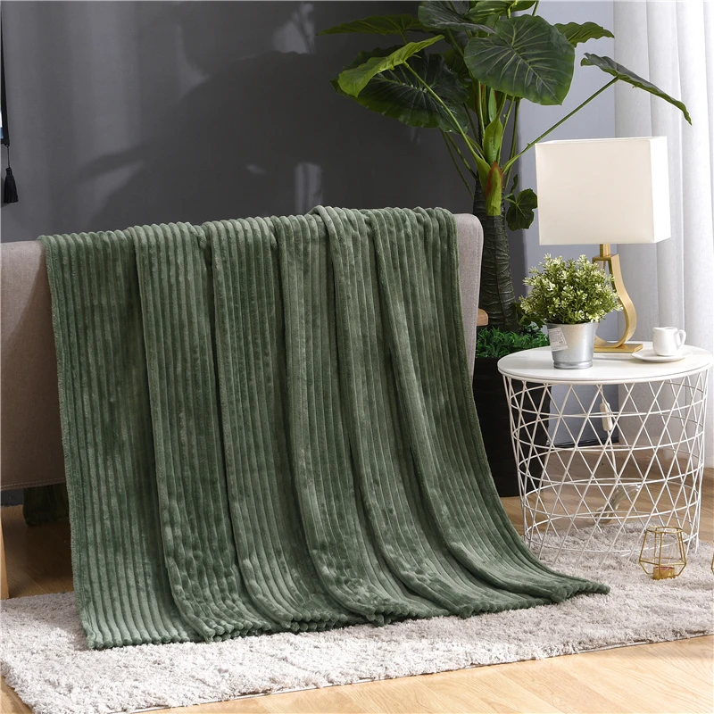 Solid Color Winter Flannel Blanket Soft Warm Fuzzy Faux Fur Mink Throw Artificial Cashmere Bedspread Sofa Cover Blankets