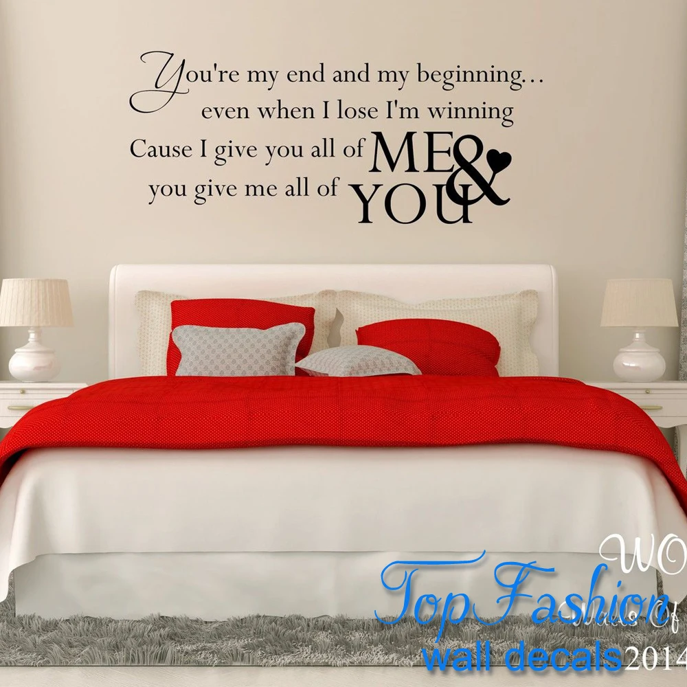 free shipping 90*54cm John Legend All Of Me Wall Art Stickers And