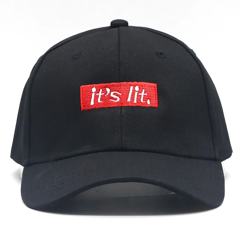 

It's lit baseball cap embroidery dad hat adjustable cotton snapback hats casual caps outdoor Fashion gold hat Panama wholesale