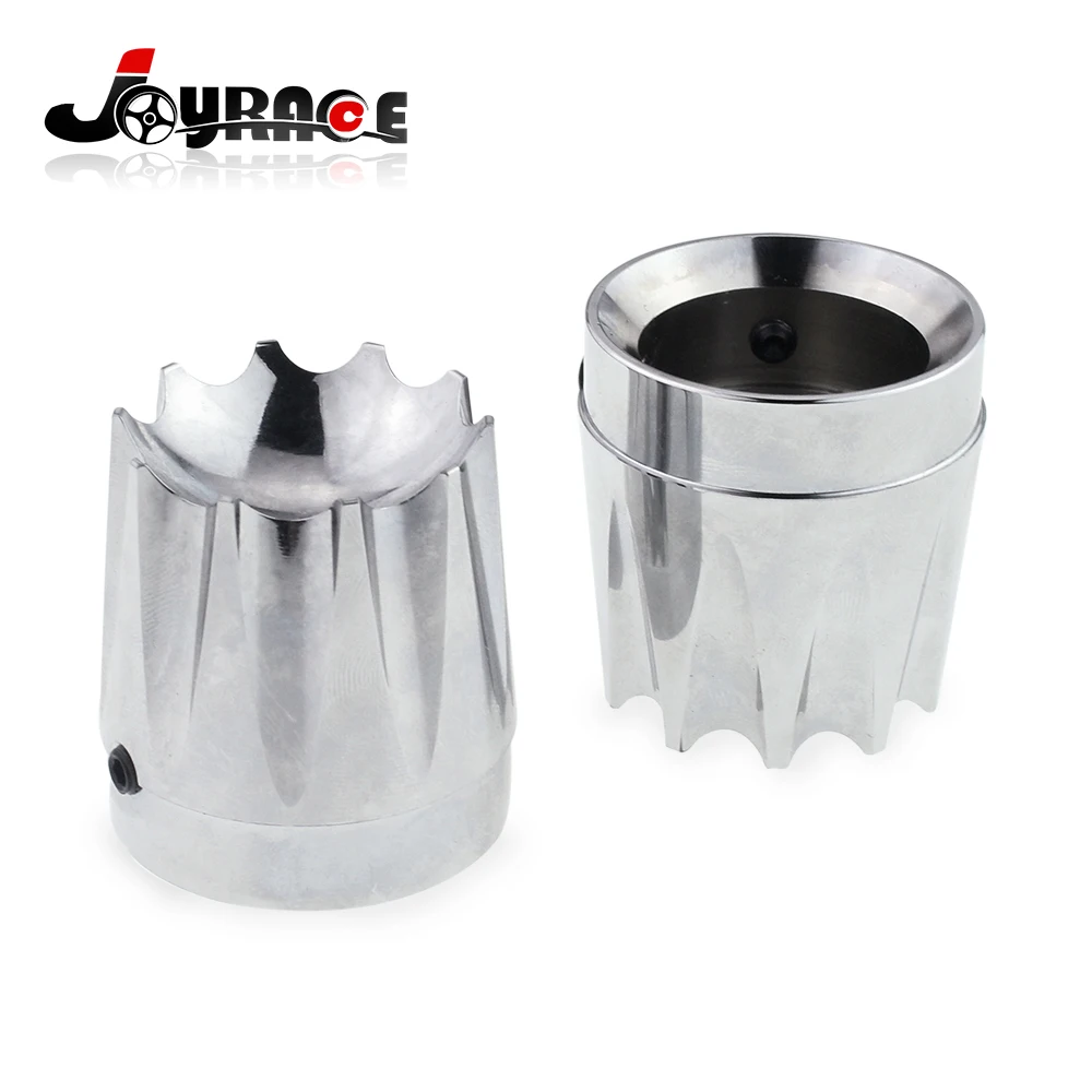 Buy Chrome CNC Deep Edge Cut Excalibur Front Axle Nut