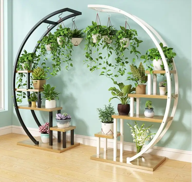 varanda decoração prateleira, ferro pote prateleira