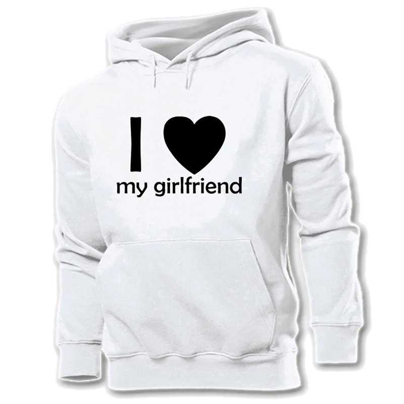 Черно белая Женская толстовка с капюшоном надписью I Love My Boyfriend Girlfriend Panic! at the Disco