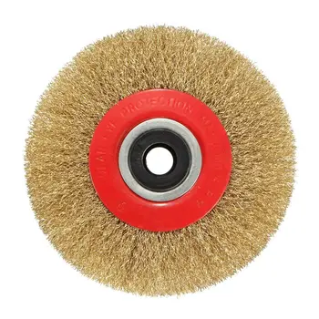 

Wire Brush Wheel for Bench Grinder Polish + Reducers Adaptor Rings,5inch 125Mm